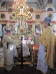 Освячення виносного хреста храму Вознесіння Господнього в Горохові. Світлина з архіву протоієрея Андрія Сидора
