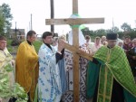 Освята хреста й місця під будівництво Троїцького храму в Любомлі. Світлина Леоніда Самолюка