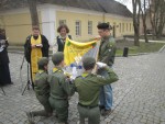 Віце-канцлер єпархії протоієрей Олександр Безкоровайний бере участь в урочистостях з нагоди 100-ліття першої пластової присяги в Україні. Світлина з сайта Facebook.com/plastnavolyni