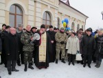 29 грудня 2014 р. Зустріч бійців батальйону територіальної оборони «Волинь» залізничному вокзалі Володимира-Волинського. Світлина з архіву протоієрея Миколи Гінайла