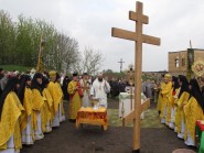 Заснування скиту Святого Духа чоловічого монастиря Святителя Миколая Чудотворця в с. Жидичин Ківерецького деканату. 28 квітня 2010 р. Світлина прес-служби єпархії