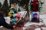26 січня 2014 р. Портрети убитих активістів київського євромайдану біля пам'ятника Жертвам політичних репресій у Луцьку. Світлина інформаційної служби єпархії.