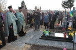 14 жовтня 2014 р. Освята хреста на могилі загиблого в 1945-му молодого воїна УПА Миколи Абрамовича на псевдо Довбуш. Світлина з сайта Visnyk.lutsk.ua