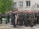 11 травня 2015 р. Благословіння військовослужбовцям частини Національної гвардії України, що у Луцьку. Світлина інформаційної служби єпархії
