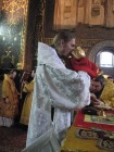 1 лютого 2009 р. Щойновисвячений єпископ Марк (Левків): перше причастя в архієрейському сані. Світлина ієромонаха Якова (Мільяна)