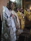 1 лютого 2009 р. Щойновисвячений єпископ Марк (Левків): перша молитва перед причастям в архієрейському сані. Світлина ієромонаха Якова (Мільяна)